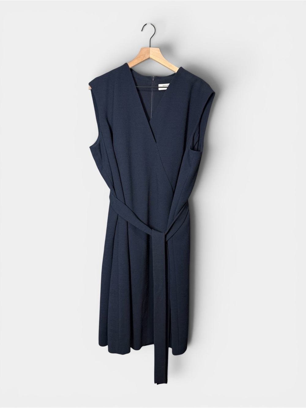 MM.LaFleur Navy Belted‎ Midi Dress +3 Quiet Luxury Office Career Chic
